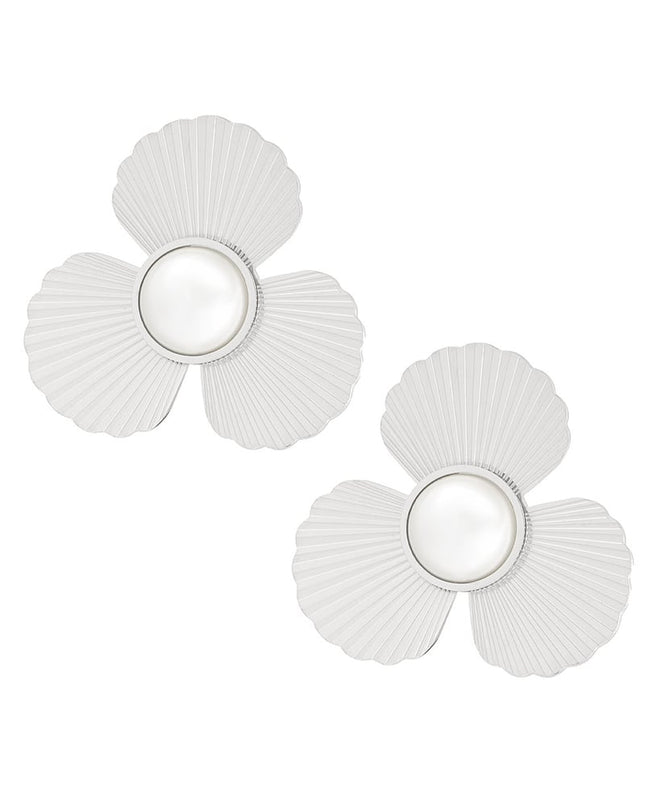 oorbellen bloem met parel