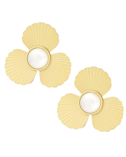 oorbellen bloem met parel