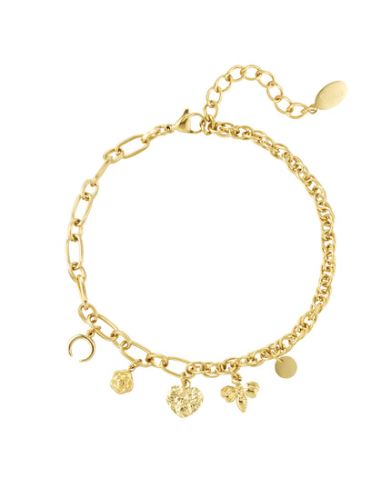 armband verschillende schakels met bedels