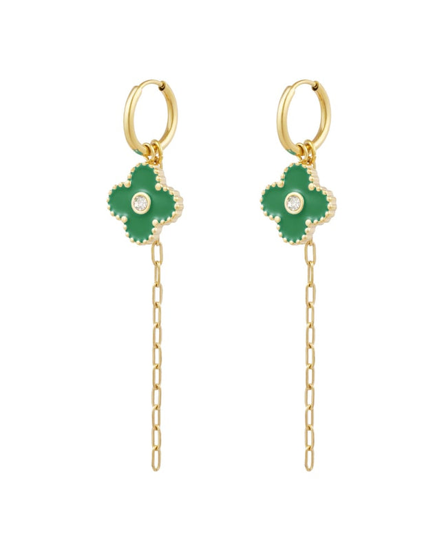 oorbellen wonderful clover