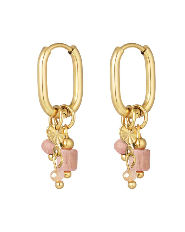 oorbel met zwarte kralen