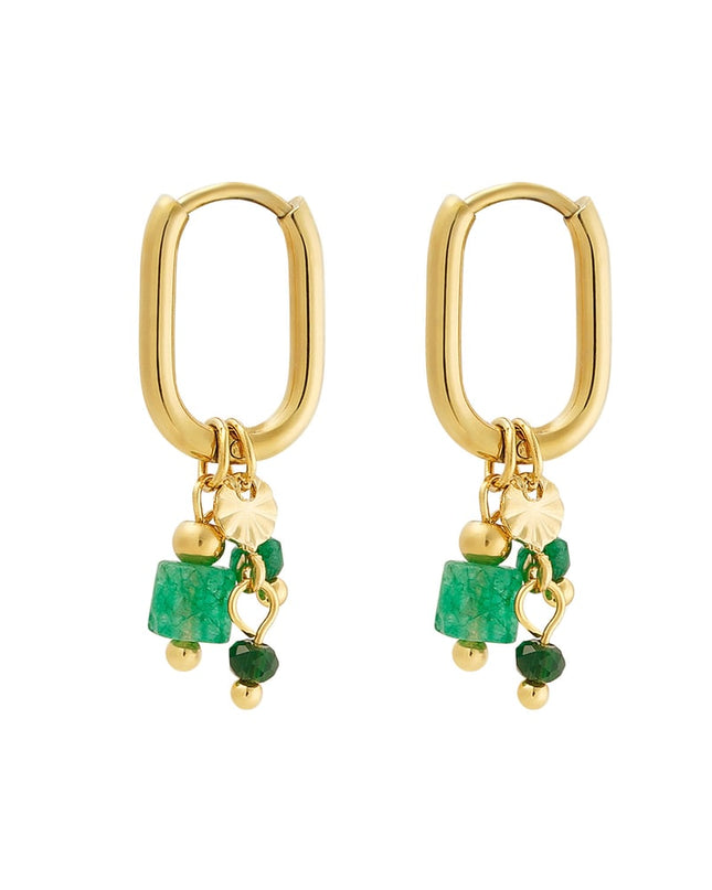 oorbel met zwarte kralen