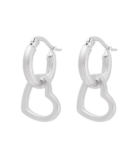 oorbellen gedraaid met hart