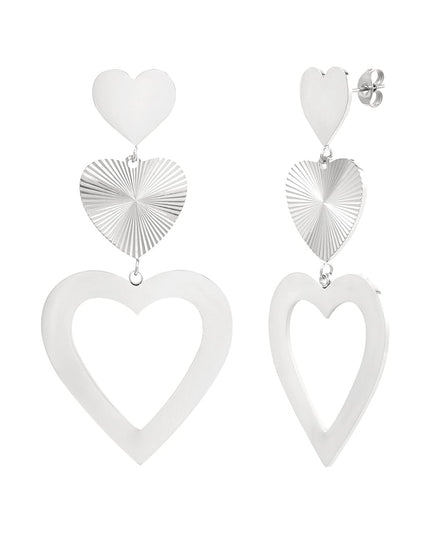 oorbellen drie hartjes