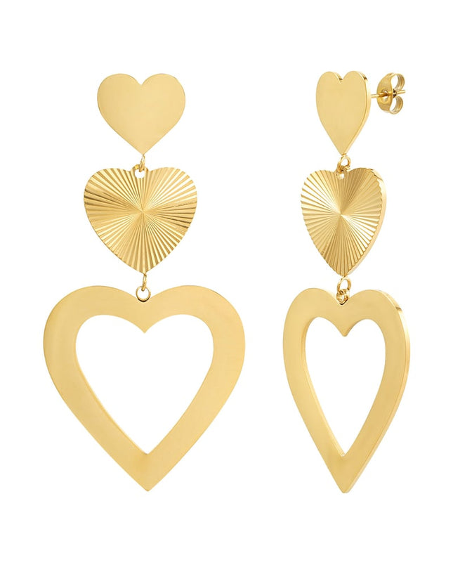 oorbellen drie hartjes