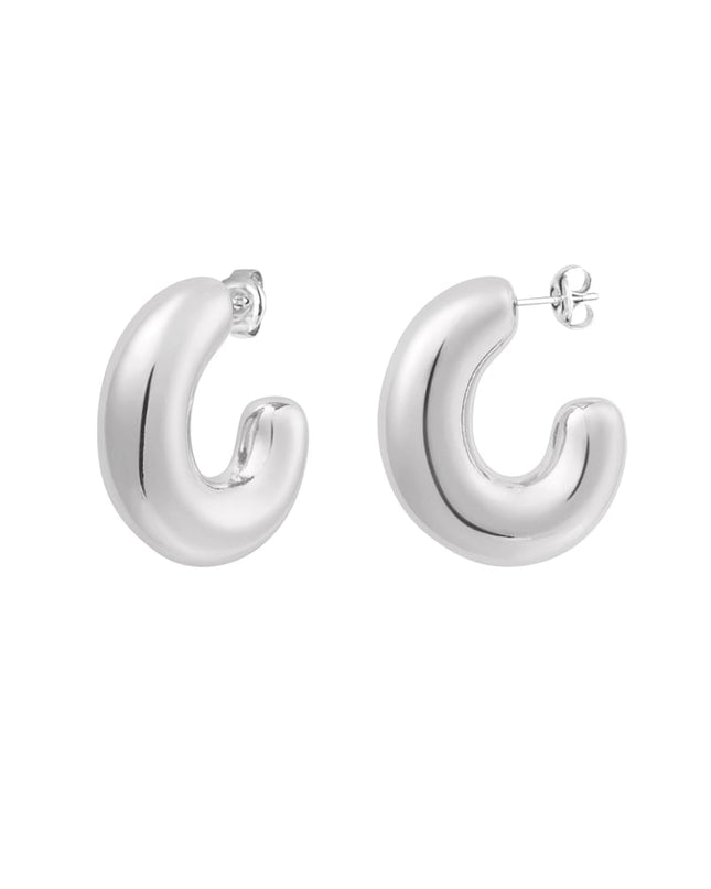 oorbellen basic dikke halve maan