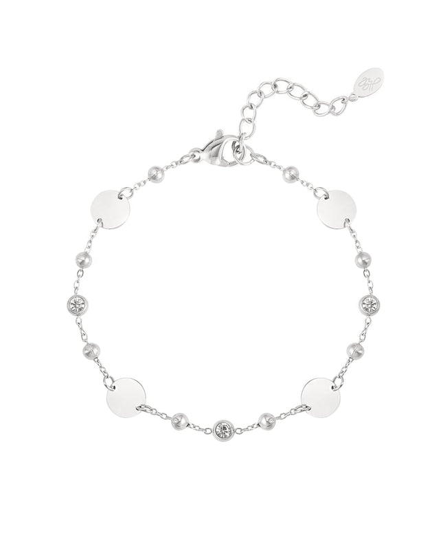 armband ronde party met steentjes