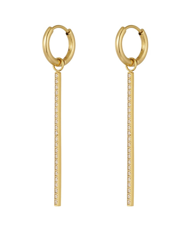 oorbellen zirkonen rij