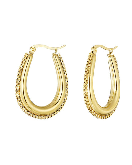 druppel vormige oorbel met schakkels