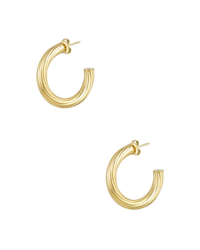 oorbellen rond streepjes klein