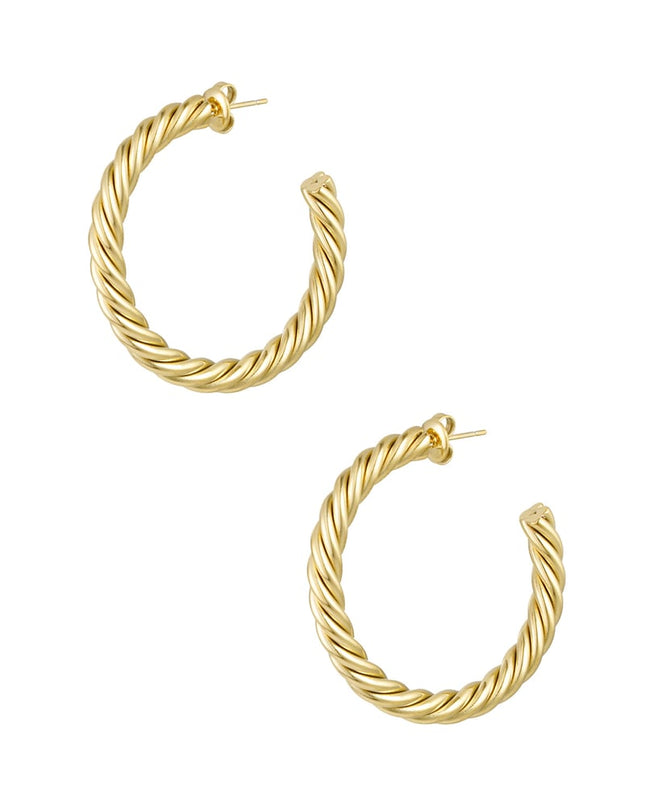 Oorbellen gedraaid dik medium