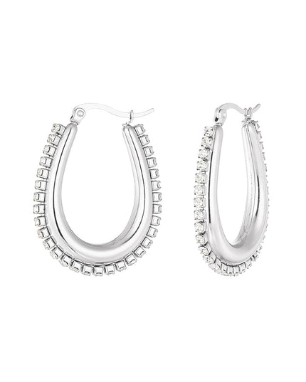 druppel vormmige oorbellen met steentjes