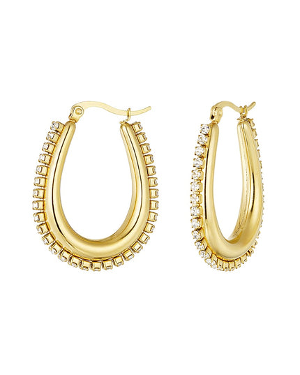 druppel vormmige oorbellen met steentjes