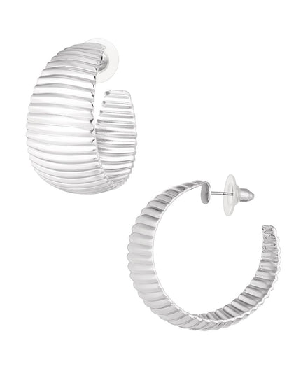 oorbellen grove streepjes print