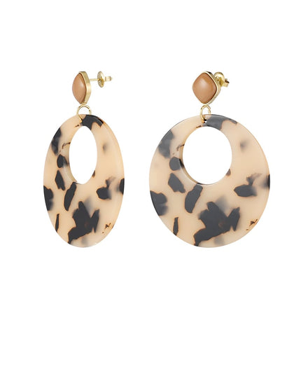 Oorbellen rond met print