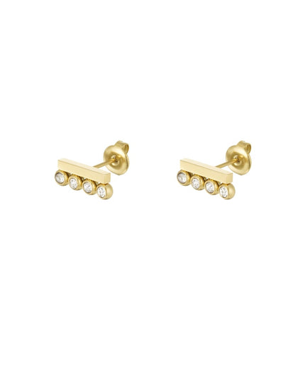 studs met vijf diamanten