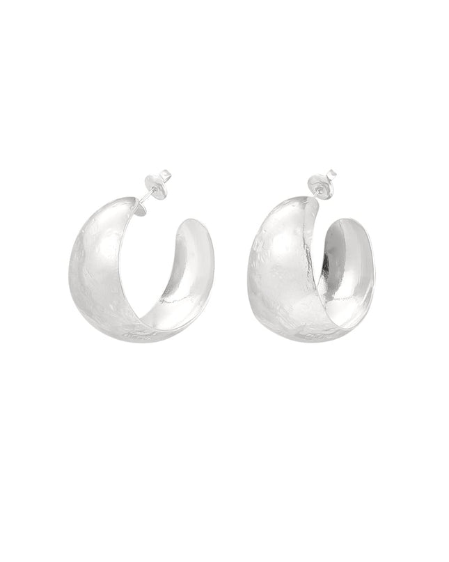 oorbelen geborsteld breed