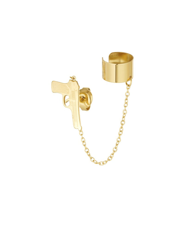oorbellen pistool met ear cuff