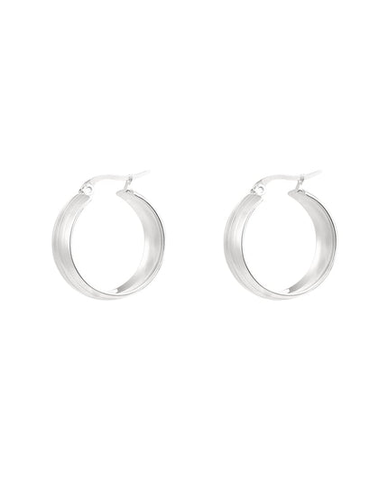 oorbellen rond met structuur klein