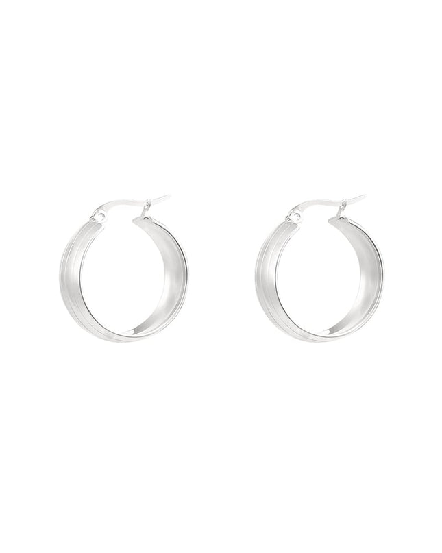 oorbellen rond met structuur klein