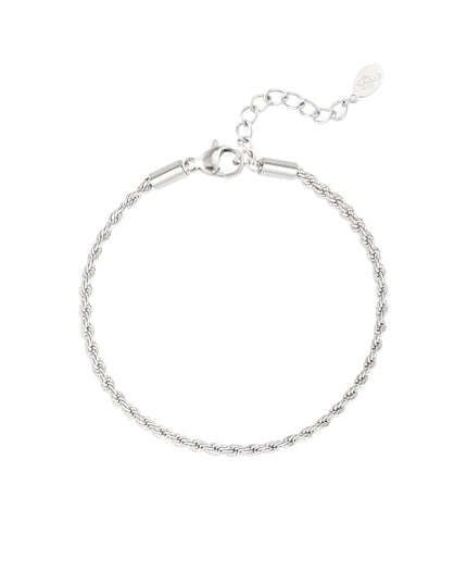 Armband jasseron gedraaid smal - zilver-2.0MM