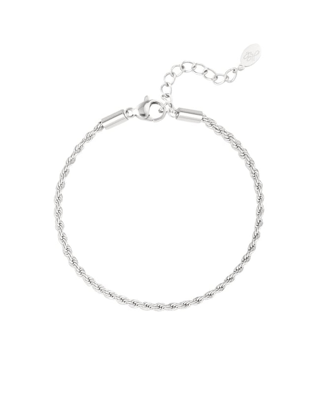 Armband jasseron gedraaid smal - zilver-2.0MM