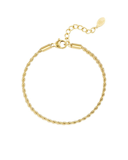 Armband jasseron gedraaid smal - zilver-2.0MM