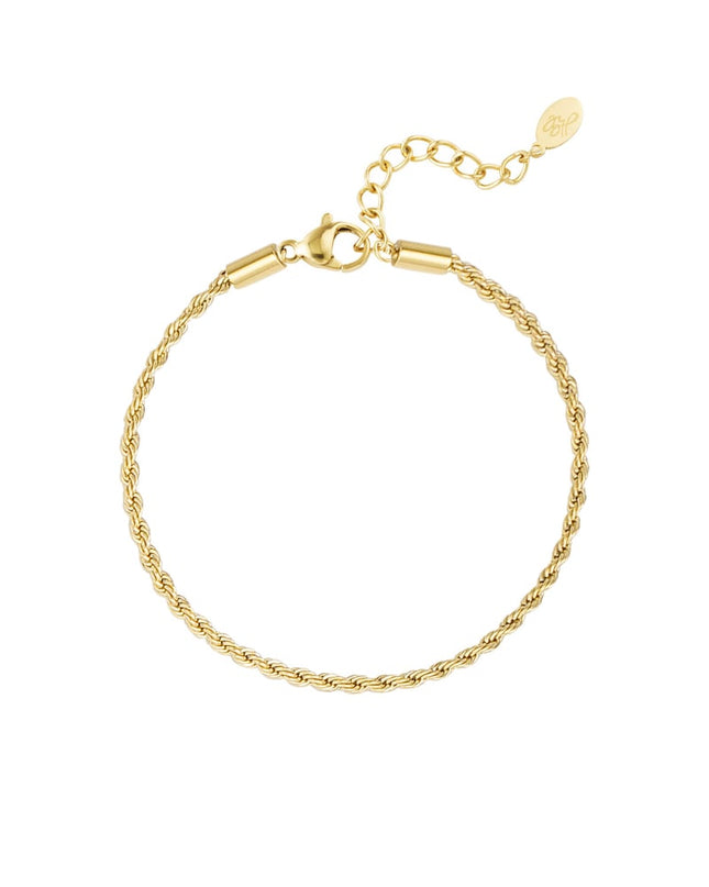 Armband jasseron gedraaid smal - zilver-2.0MM