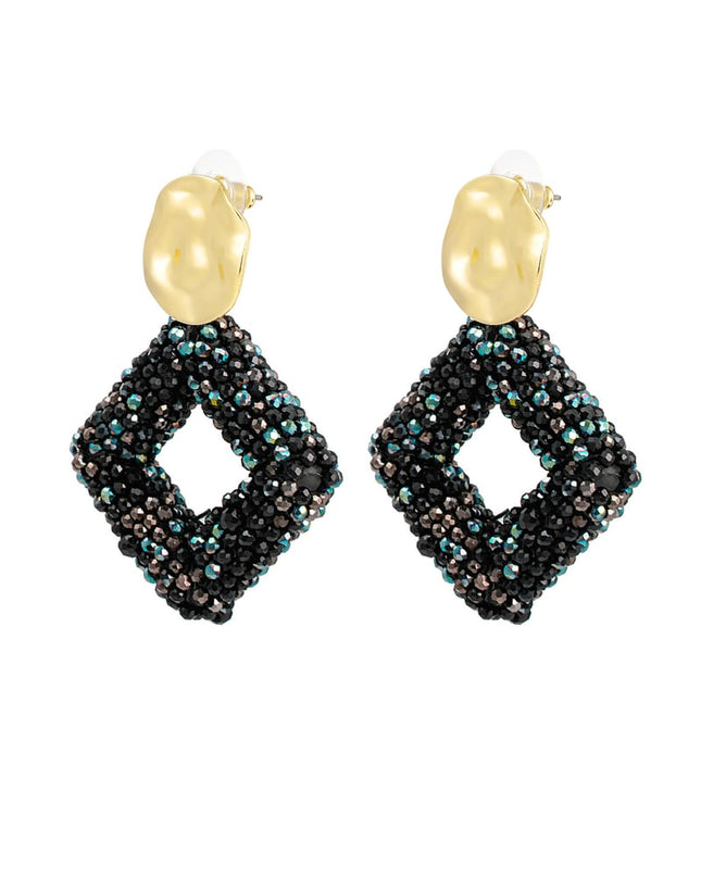 oorbel glaskralen ruit