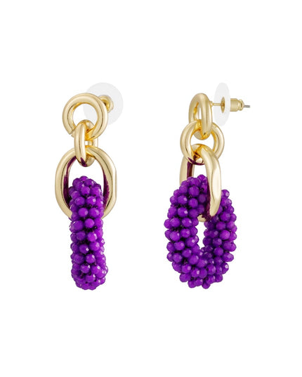 Dubbele oorbel met kralen