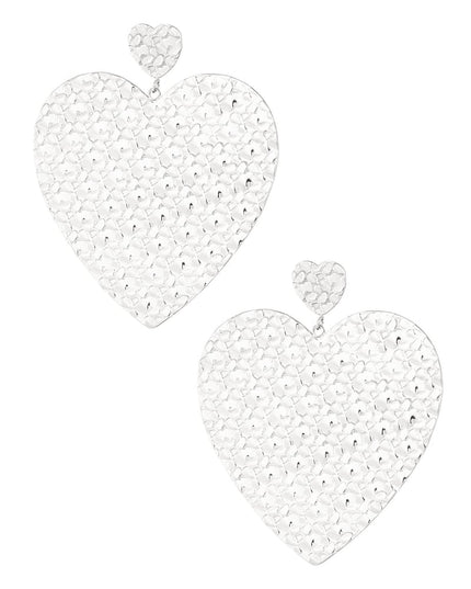 oorbel met kleine hartje met grote hartjes hanger