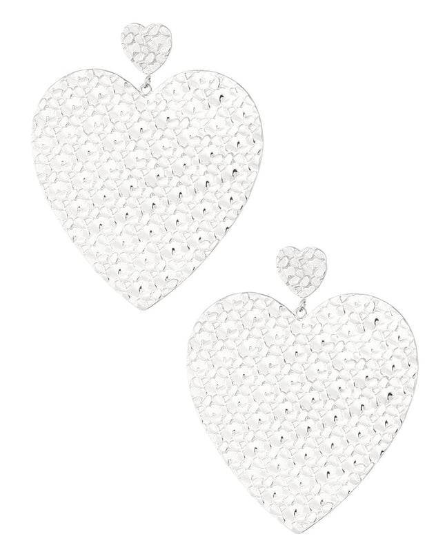 oorbel met kleine hartje met grote hartjes hanger