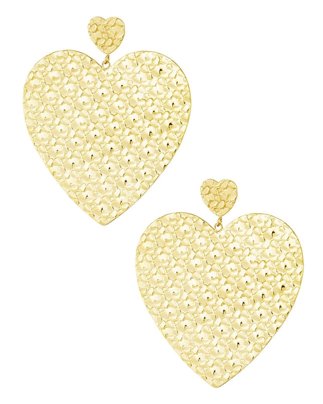 oorbel met kleine hartje met grote hartjes hanger