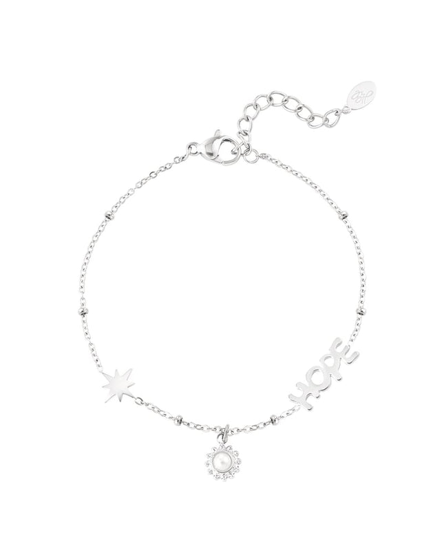 bolletjes armband met hope en hangers