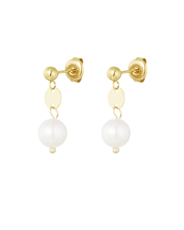 oorbel met kleine parelhanger