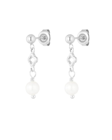 oorbellen klaver en parel bedel