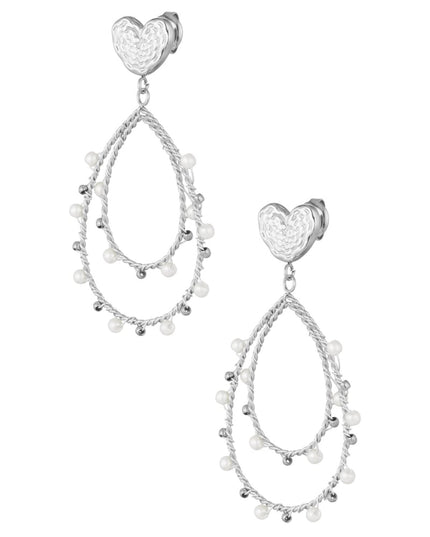 oorbellen hart druppel en parels