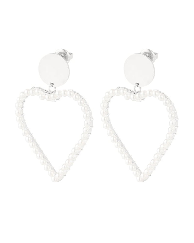 oorbel met ronde parelhanger