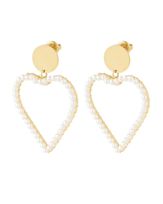 oorbel met ronde parelhanger