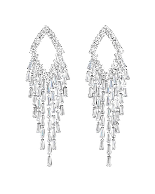 Oorbel sparkly ruit zilver - zirkoon koper