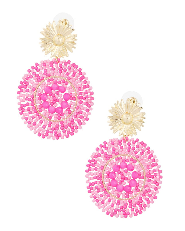 Oorbellen vivid glass beads