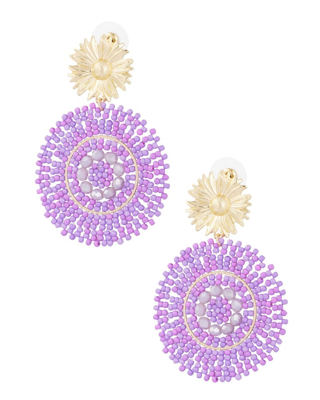 Oorbellen vivid glass beads