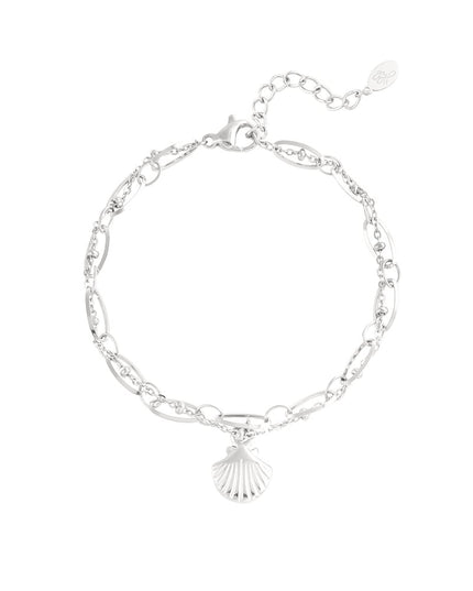 strand vibe armband met schelp bedel