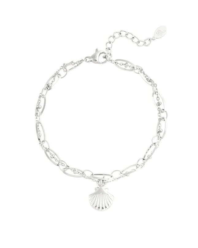 strand vibe armband met schelp bedel