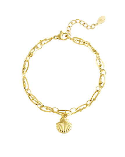 strand vibe armband met schelp bedel