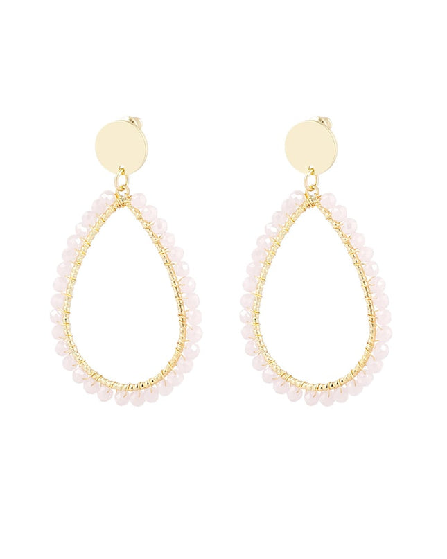 ovale oorbellen pastel