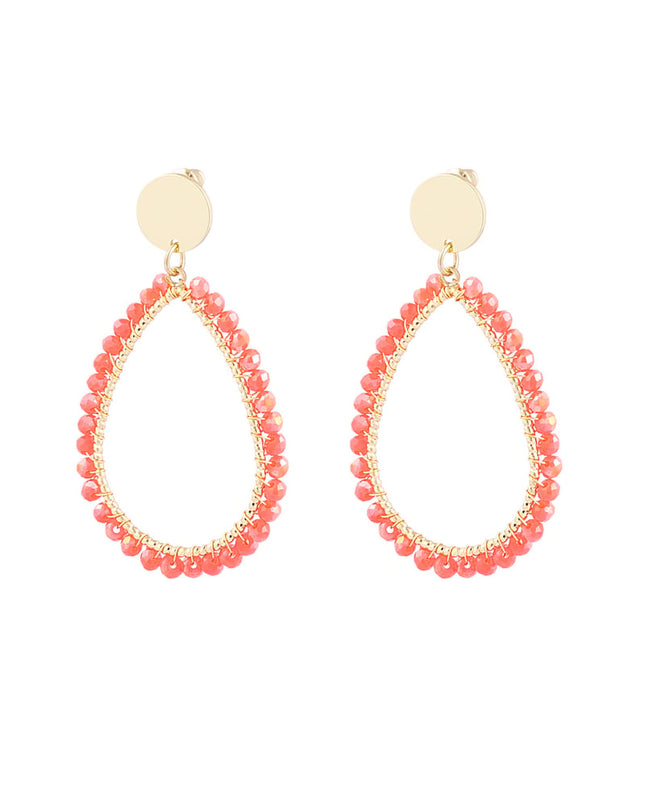 ovale oorbellen pastel