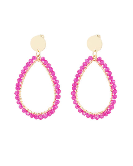 ovale oorbellen pastel