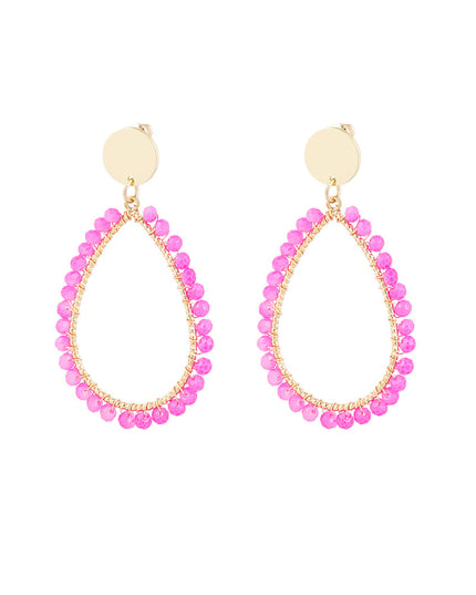 ovale oorbellen pastel