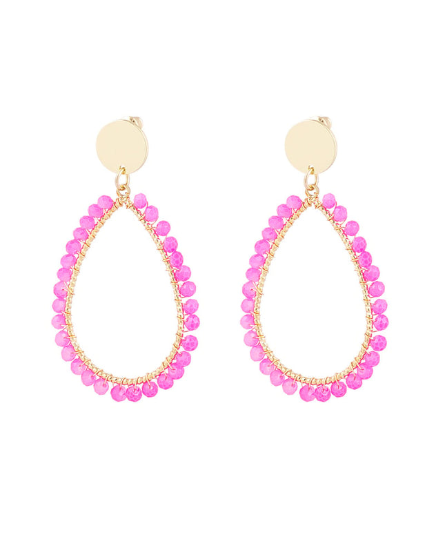 ovale oorbellen pastel